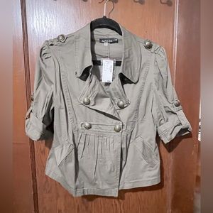 Double-Breasted Cropped Jacket